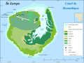 Map of the land cover of Europa Island (vectorized from an original map by Channer)