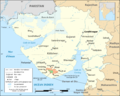 Map of Gujarat with the Gir National Park Also : SVG version